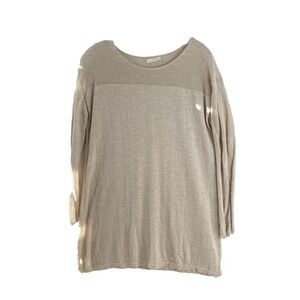 EILEEN FISHER Beige 100% Wool‎ Long Sleeve Lagenlook Minimalist Tunic Size XS